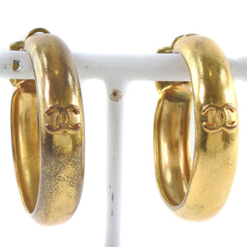 CHANEL Cocomark Hoop Gold Plated 29 Women's Earrings