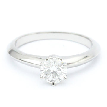 TIFFANY Solitaire Ring Platinum Engagement & Wedding Diamond Band Ring Carat/0.58 Silver