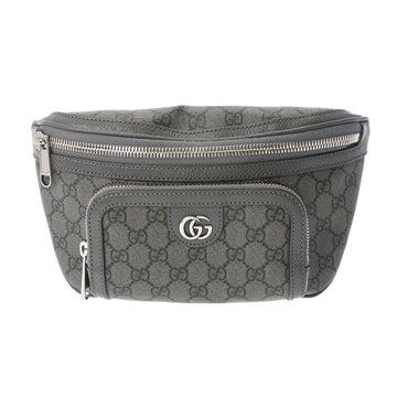 GUCCI Ophidia Belt Bag Gray Tone 733868 Men's PVC Leather Waist