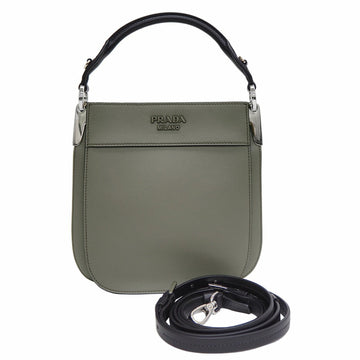 Prada Magit Handbag Clay Gray 2WAY Shoulder Bag 1BC082