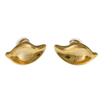 TIFFANY&Co. Leaf earrings 18k gold K18 yellow ladies