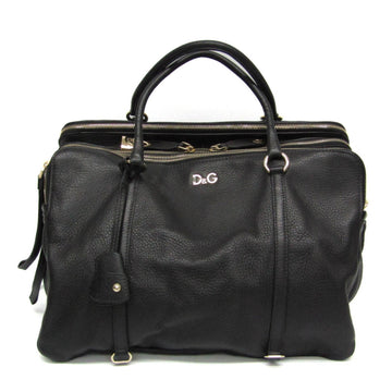 DOLCE & GABBANA Women,Men Leather Handbag Black
