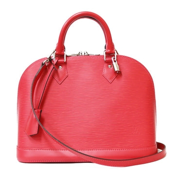 Alma bb patent leather handbag Louis Vuitton Red in Patent leather -  24145486
