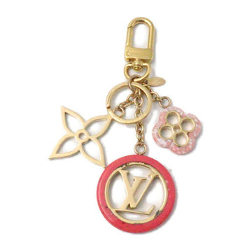 LOUIS VUITTON Portocre Color Line Key Holder M64525 Metal Resin Pink Gold Ring Bag Charm