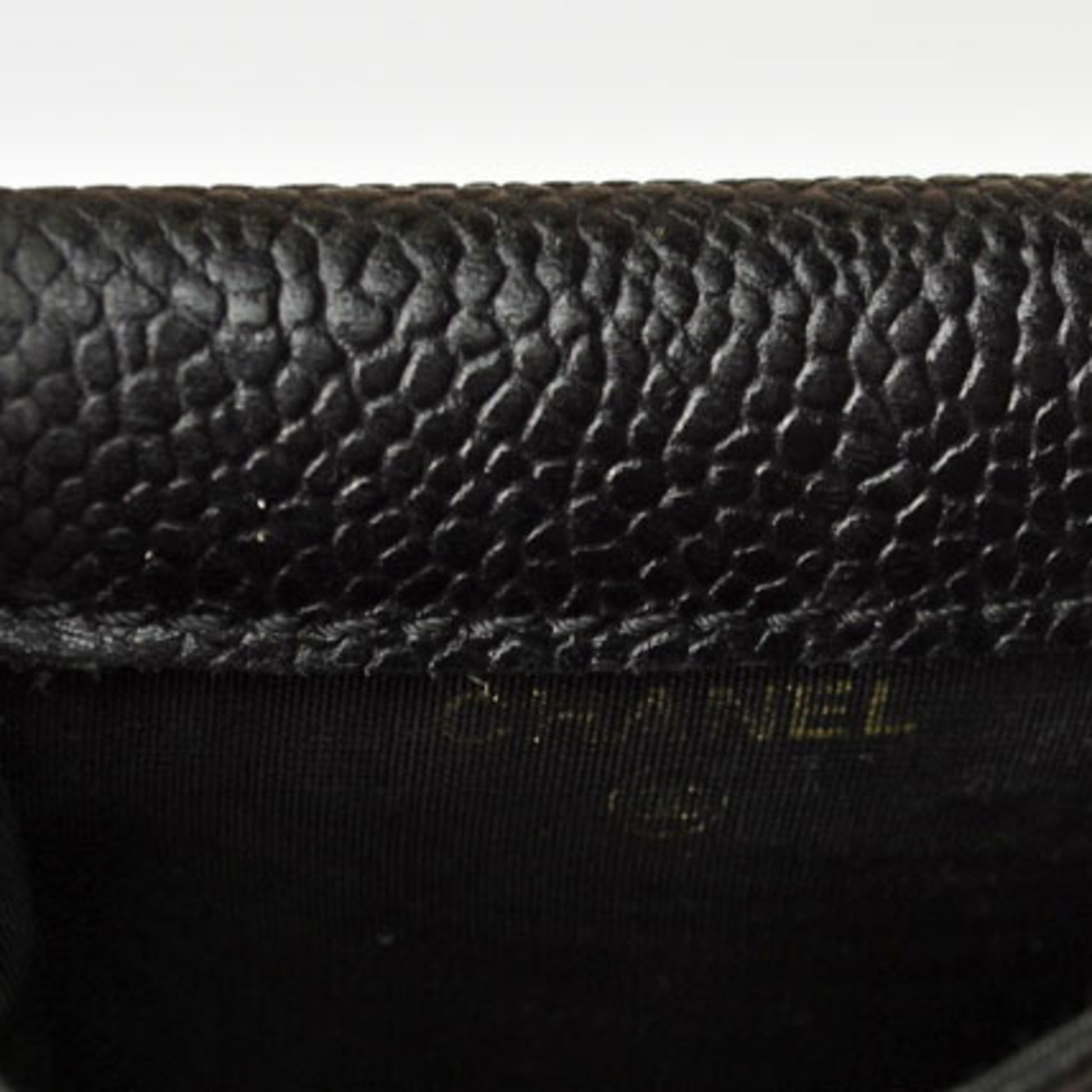 Chanel CHANEL Caviar Skin Coco Mark Cigarette Case Black P13845