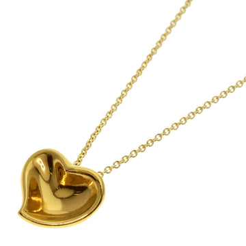TIFFANY Full Heart Necklace K18 Yellow Gold Women's &Co.