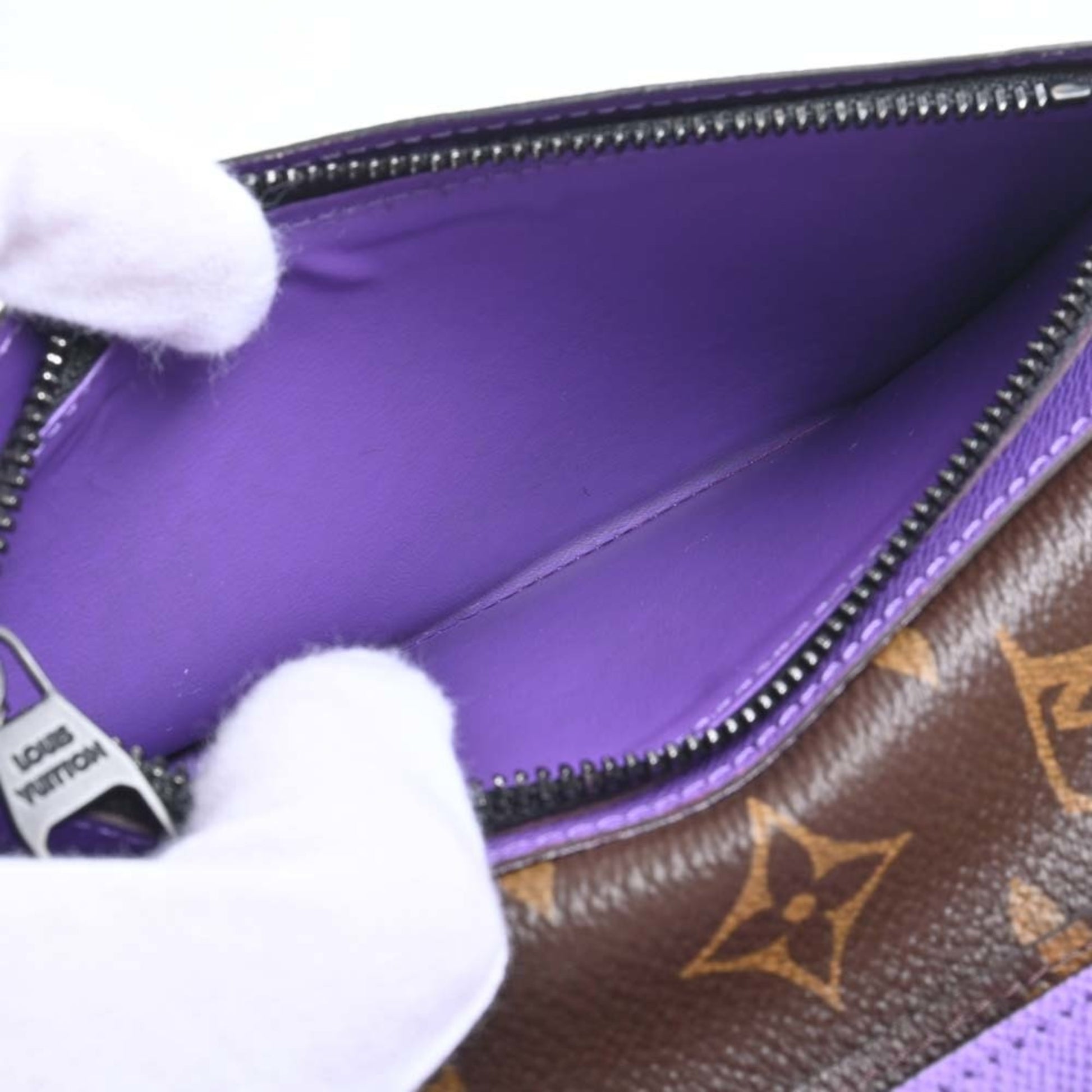 Louis Vuitton Brazza Wallet Monogram Macassar Brown/Purple in Coated  Canvas/Cowhide Leather - US