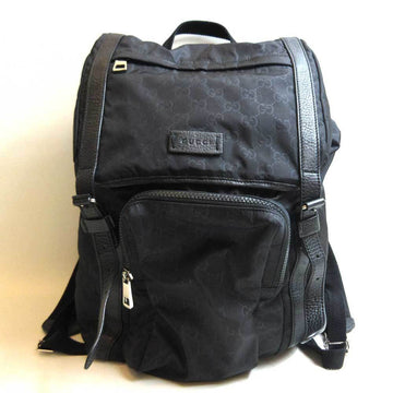 GUCCI Bag GG Nylon Backpack Rucksack Black 510336