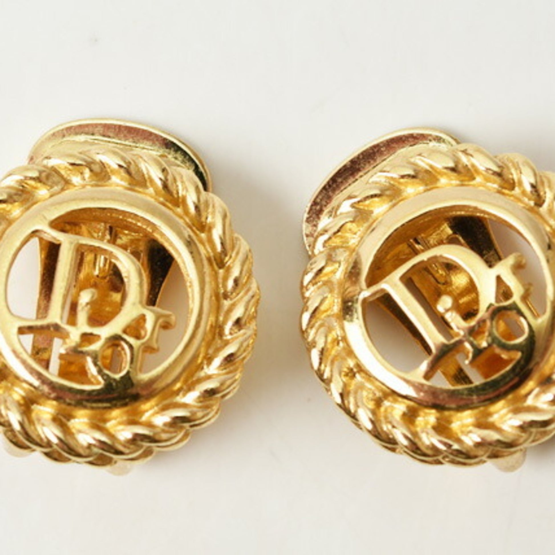 1995 Vintage CHANEL Quilted Resin CC Cufflinks Black Gold Unisex