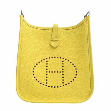 HERMES Taurillon Clemence Evelyn TPM Shoulder Bag Yellow Ladies