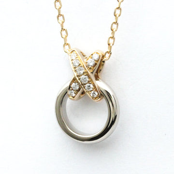 CHAUMET Lian Necklace 081697-000 Pink Gold [18K],White Gold [18K] Diamond Men,Women Fashion Pendant Necklace [Pink Gold,Silver]
