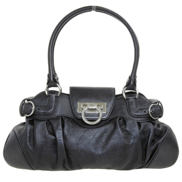 SALVATORE FERRAGAMO Gancini Marissa Handbag Leather Black AU216317