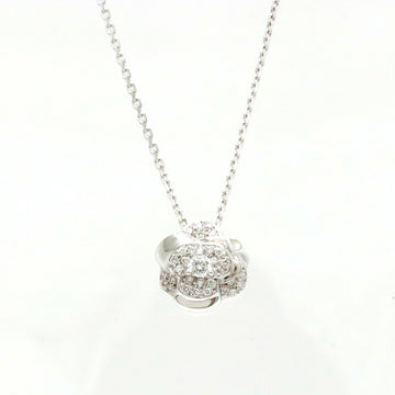 CHANEL Camellia Pave Necklace Pendant K18WG 750WG White Gold Diamond