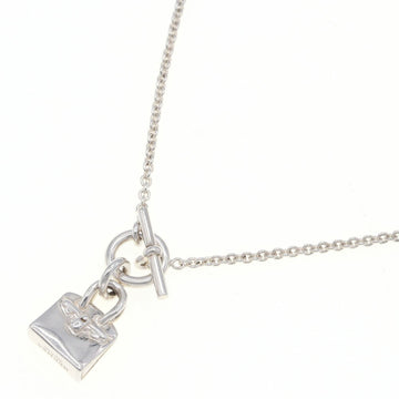 Hermes Necklace Amulet Kelly Pendant SV Sterling Silver Choker Bag Motif Birkin Chain Women's Men's HERMES