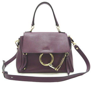 CHLOE  Fady 2Way Ladies Handbag Leather Purple