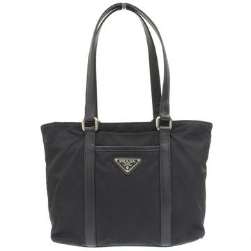 PRADA nylon handbag black BR2288 triangular plate