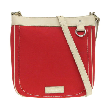 Burberry Bag Women's Shoulder Canvas Leather Red
