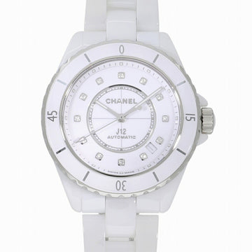 CHANEL J12 White Ceramic 12P Diamond H5705 Men's Watch