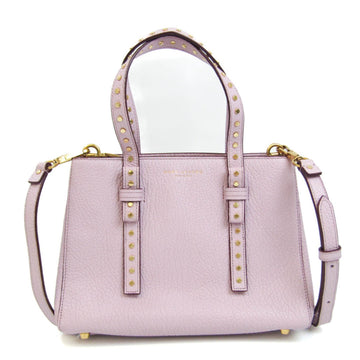 Marc Jacobs M0011998 Women's Leather Studded Handbag,Shoulder Bag Light Purple