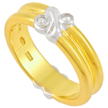 TIFFANY&Co signature diamond ring K18YG/WG #10.5