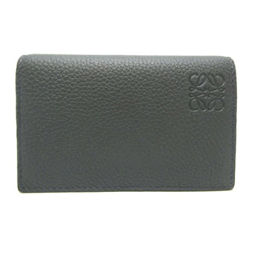 LOEWE Women's Card Case C660M97X04 Leather Gray