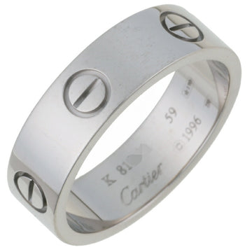 CARTIER #59 Love Men's Ring 750 White Gold No. 19