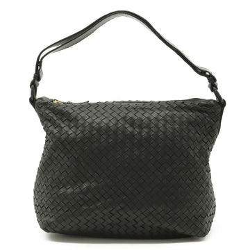 Bottega Veneta intrecciato shoulder bag leather black 115658