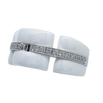 CHANEL Ultra Ring White Ceramic/K18WG Diamond No. 11 K18WG Gold Boxed Women's Men's Accessories Jewelry