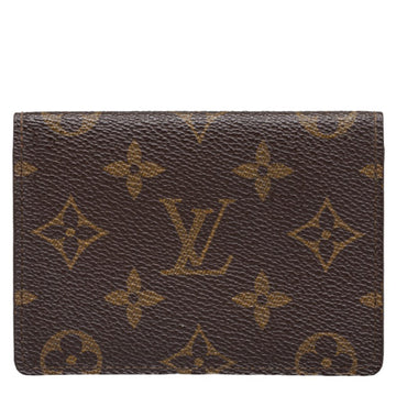 LOUIS VUITTON Monogram Porte 2 Cult Vertical Pass Case Card M60533 Brown PVC Leather Ladies