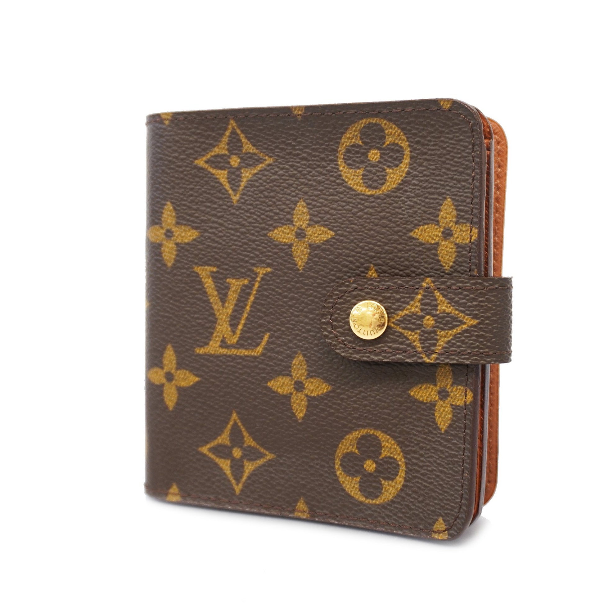 Louis Vuitton Monogram Bi-fold Wallet Compact Zip M61667 Unisex Wallet