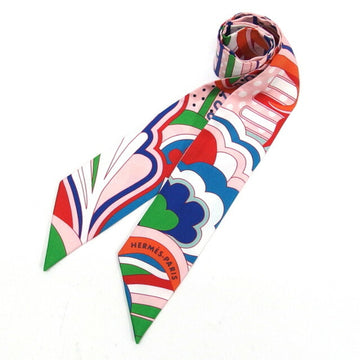 HERMES Twilly Faubourg Rainbow scarf