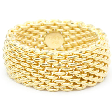 TIFFANY Somerset Mesh Ring Yellow Gold [18K] Fashion No Stone Band Ring Gold