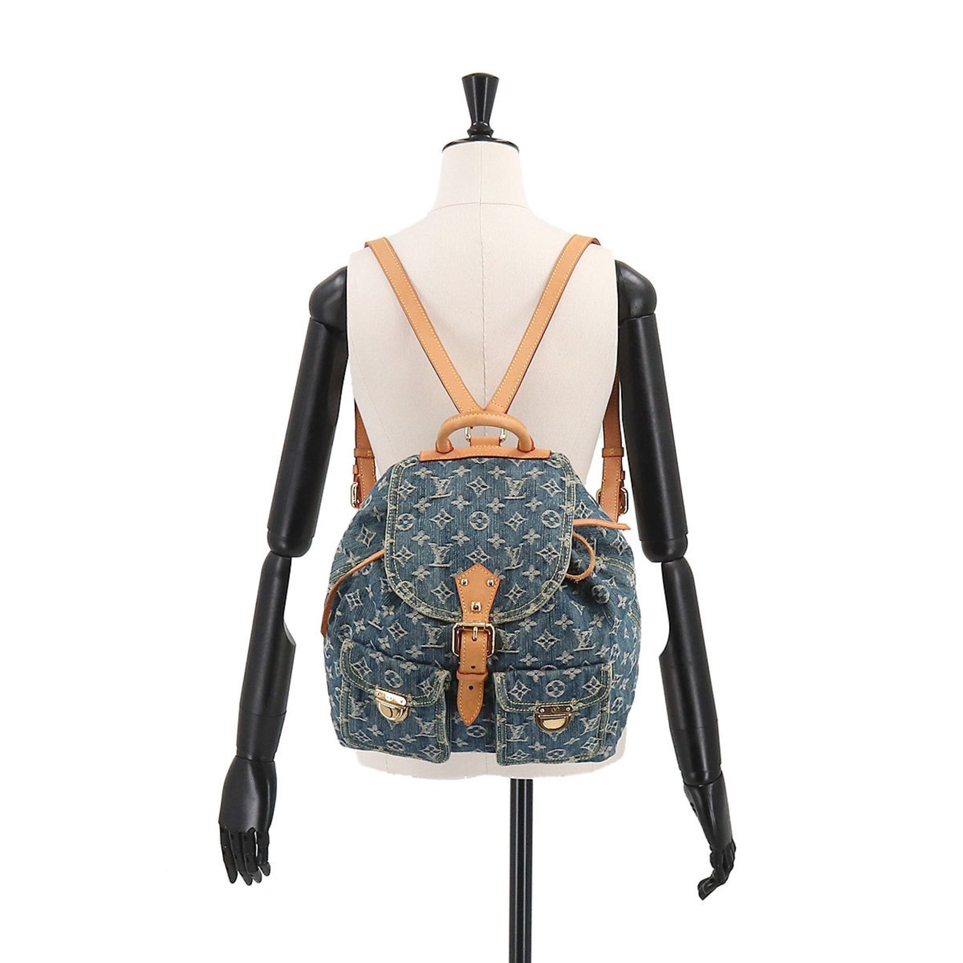 Louis Vuitton LOUIS VUITTON Monogram Denim Sack Add GM Backpack Rucksack  Blue M95056 Sac A Dos