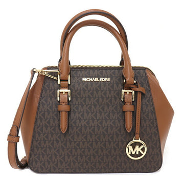 MICHAEL KORS shoulder bag handbag PVC coated canvas leather 35T0GCFM2B brown