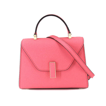 VALEXTRA Micro Iside 2way Hand Shoulder Bag Leather Pink V5E23