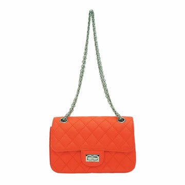 Chanel 2.55 matelasse bag AS0874 orange ladies mademoiselle chain