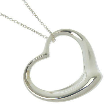 TIFFANY Open Heart Necklace Elsa Peretti Pendant Silver 925 Women's