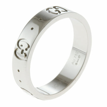 GUCCI Ring No. 8.5 18K K18 White Gold Ladies