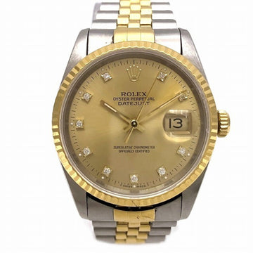 ROLEX Datejust 16233G automatic winding S number clock wristwatch men's