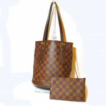 LOUIS VUITTON Damier Male N42240 Bucket type bag with pouch shoulder ladies