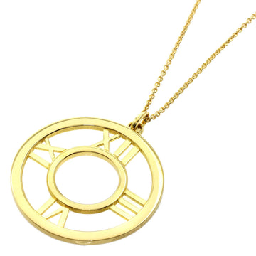 TIFFANY Atlas Open Medallion Necklace K18 Yellow Gold Ladies