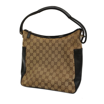 GUCCIAuth  GG Canvas Shoulder Bag 001 3766 Women's Leather Shoulder Bag Beige