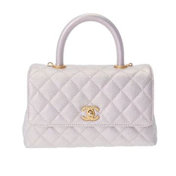 CHANEL Matelasse XS Aurora Purple Tone A92990 Women's Caviar Skin Handbag
