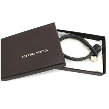 BOTTEGA VENETA Intrecciato Bracelet 2 Rows Leather Gray  Women's