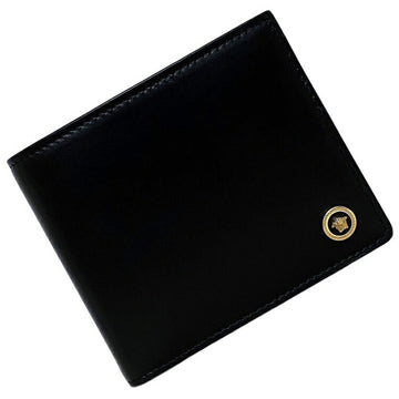 Versace Bi-Fold Wallet Black Gold Medusa DPU2463 DVTE4 Calf Leather VERSACE Men's Icon