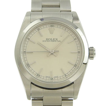 Rolex Oyster Perpetual A No. 77080 Stainless Steel Silver Automatic Winding Analog Display Boys Dial Watch