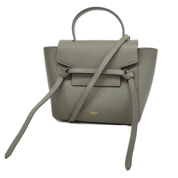 Celine 2way Bag Belt Bag Nano Women's Leather Handbag,Shoulder Bag Gray