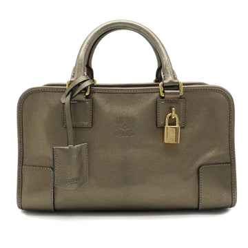 LOEWE Amazona 28 Anagram Handbag Boston Bag Leather Bronze Gold 352.35.A03