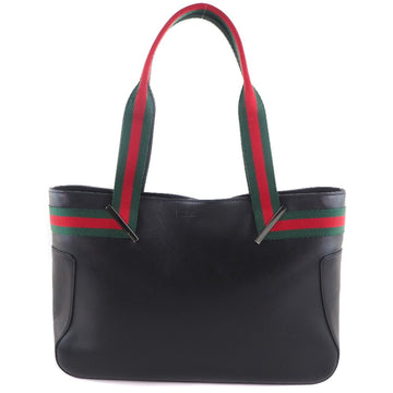 Gucci 73983 Calf Black/Red/Green Women's Tote Bag A-Rank