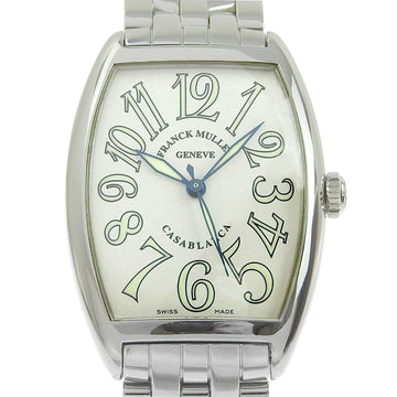 FRANCK MULLER Casablanca watch 2852 stainless steel silver automatic winding men's white dial